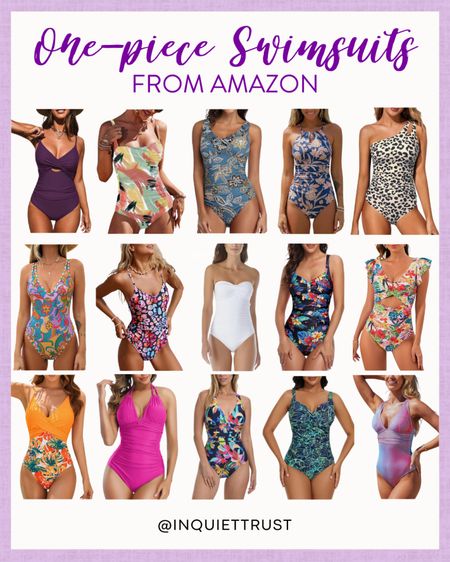If you prefer one-piece swimsuits this Summer season, here are some floral and patterned swimwear from Amazon! Great for all body types!
#resortwear #beachvacation #summerstyle #outfitidea

#LTKSwim #LTKStyleTip 

#LTKSeasonal
