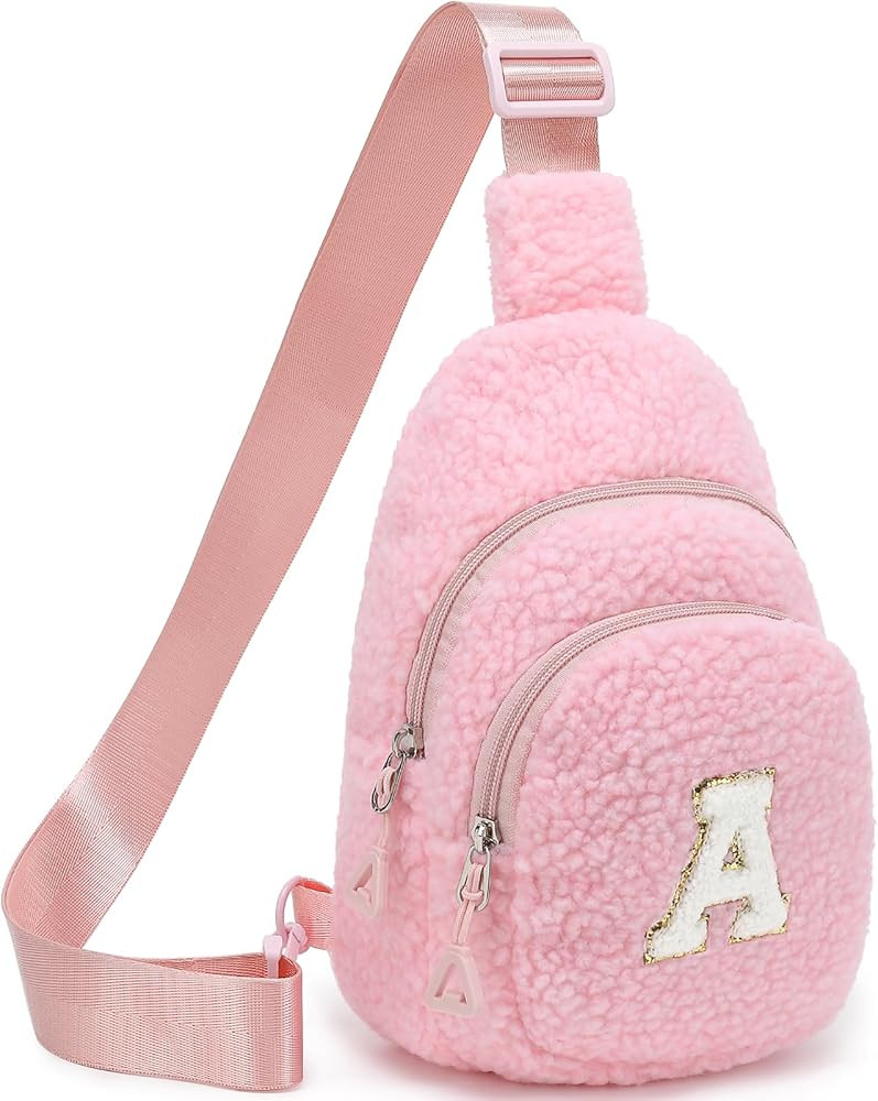 Initial Sling Bag for Girls, Kids Birthday Gifts Cute Fanny pack Teens Crossbody Bag Purse Person... | Amazon (US)