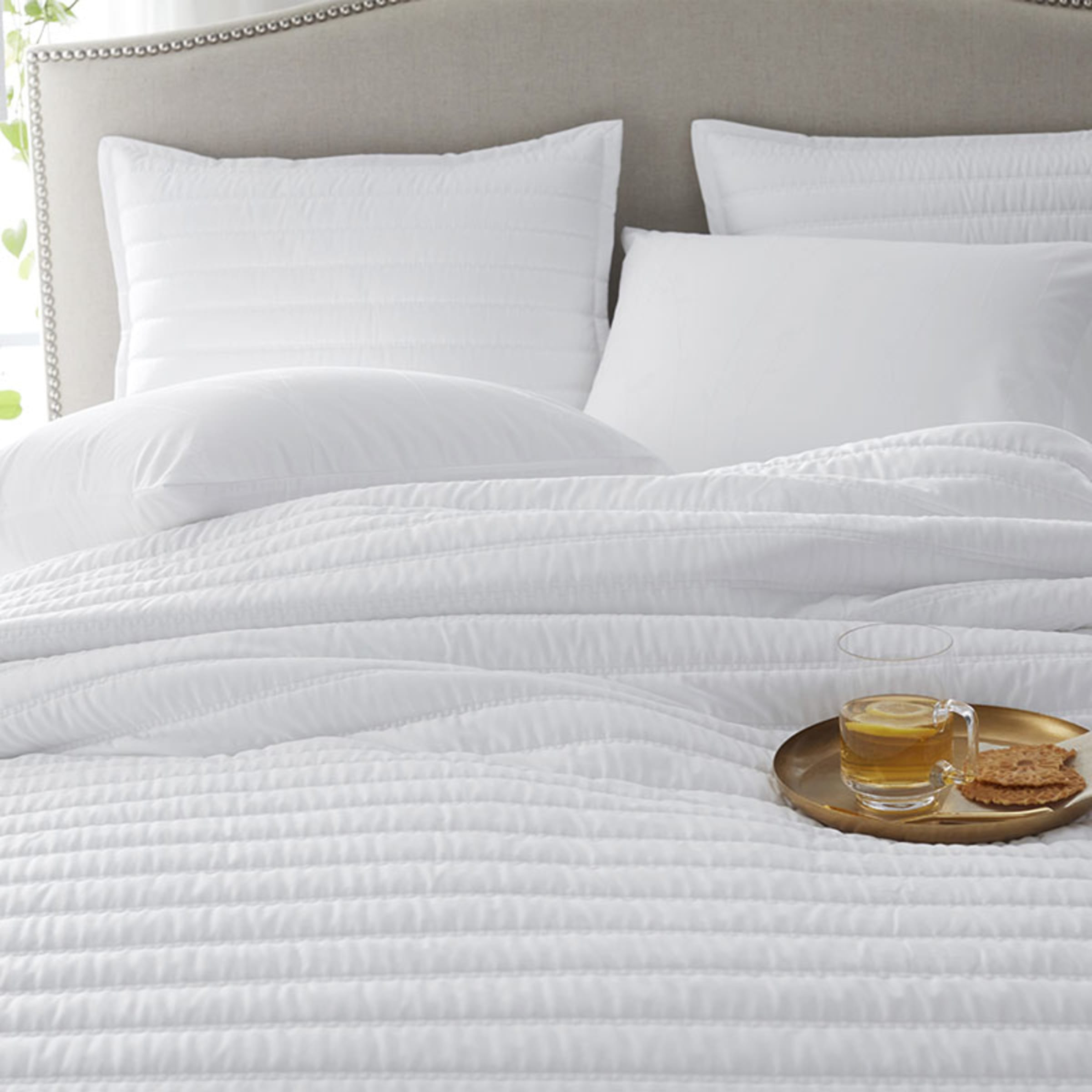 Legends Hotel™ Wrinkle-Free Cotton Sateen Quilted Coverlet | The Company Store