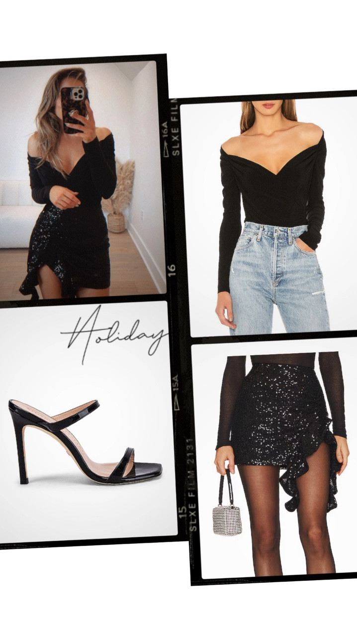 Holiday style 
Sequin skirt off the shoulder top 

#LTKCyberWeek #LTKHoliday #LTKGiftGuide