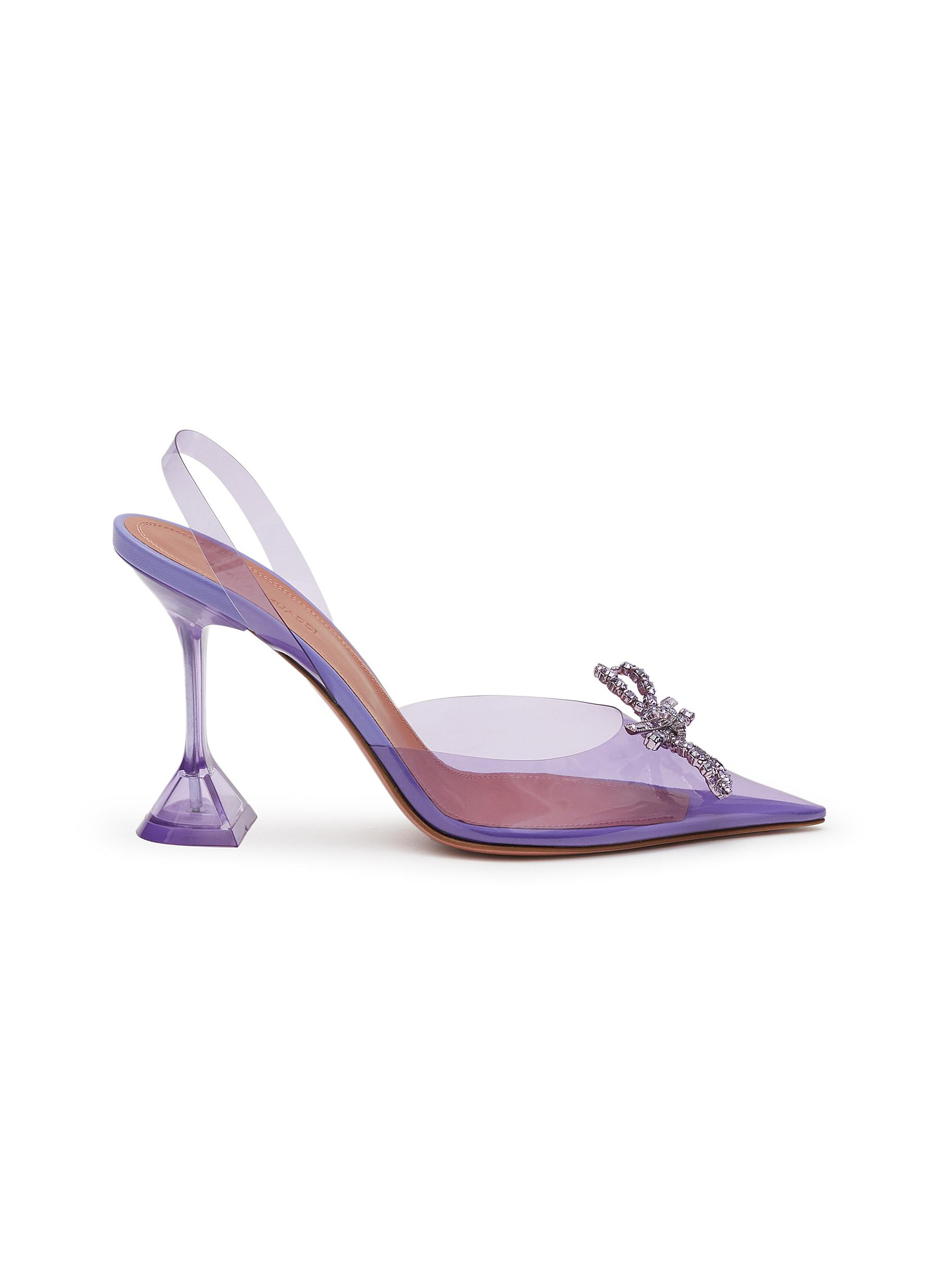 AMINA MUADDI | ROSIE' TANZANITE CRYSTAL BOW SLINGBACK PVC PUMPS | Women | Lane Crawford - Shop De... | Lane Crawford (US)