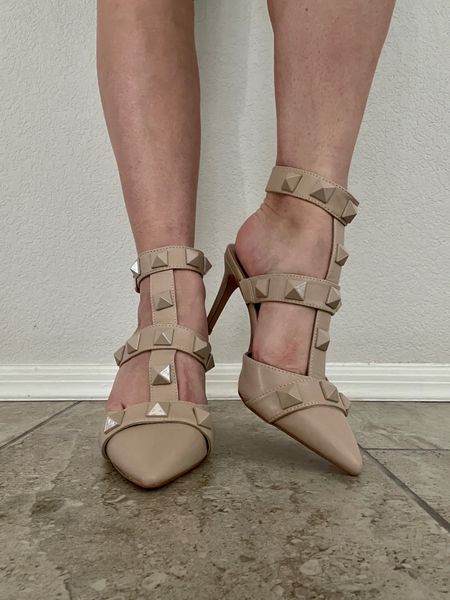 ON SALE! Studded Nude Heels with Ankle Strap | 3.5” heel | Also available in black | #Heels #Shoes #Sale #Deal

#LTKshoecrush #LTKsalealert #LTKfindsunder50