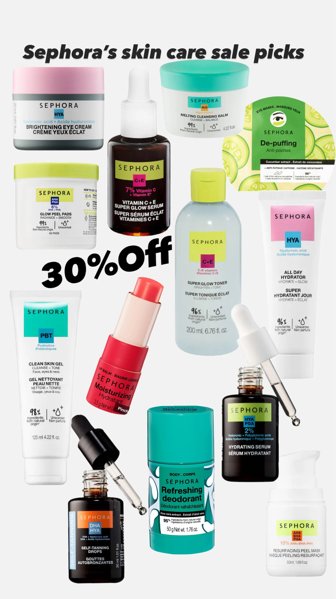 Sephora skincare sale clean beauty picks. 

#LTKbeauty #LTKsalealert #LTKxSephora