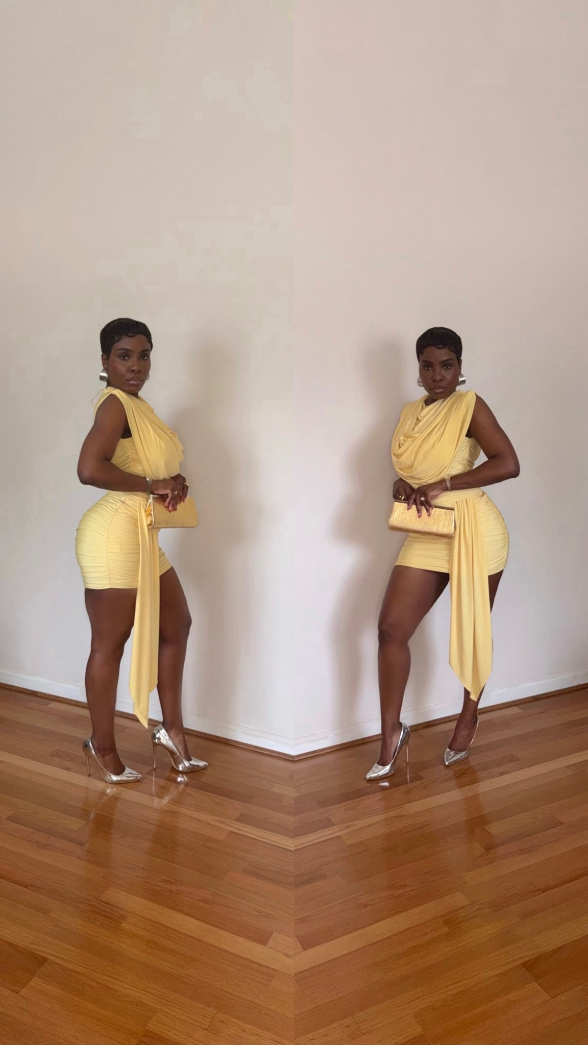 Ronny Kobo Brulee Mini Dress in Butter Yellow, summer dress, mini dress, curvy dress for women 