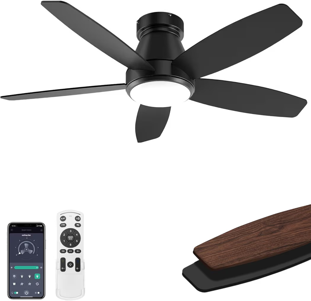 Ceiling Fans with Lights, 42 inch Ceiling Fans with Lights and Remote, Dimmable, Noiseless, Low P... | Amazon (US)