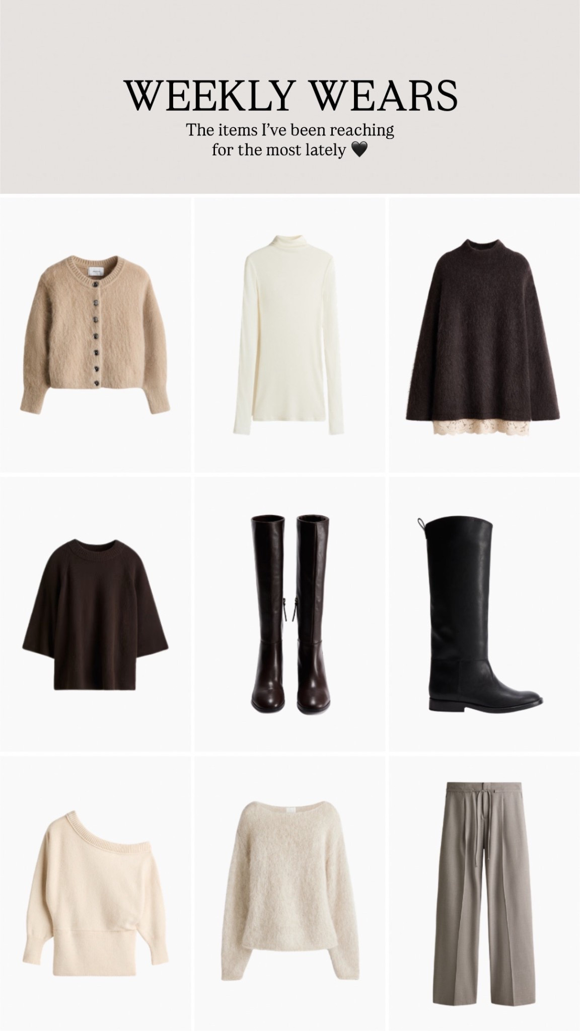 My weekly wears - the items I’ve been reaching for the most recently 

#LTKwinter #LTKeurope #LTKstyletip