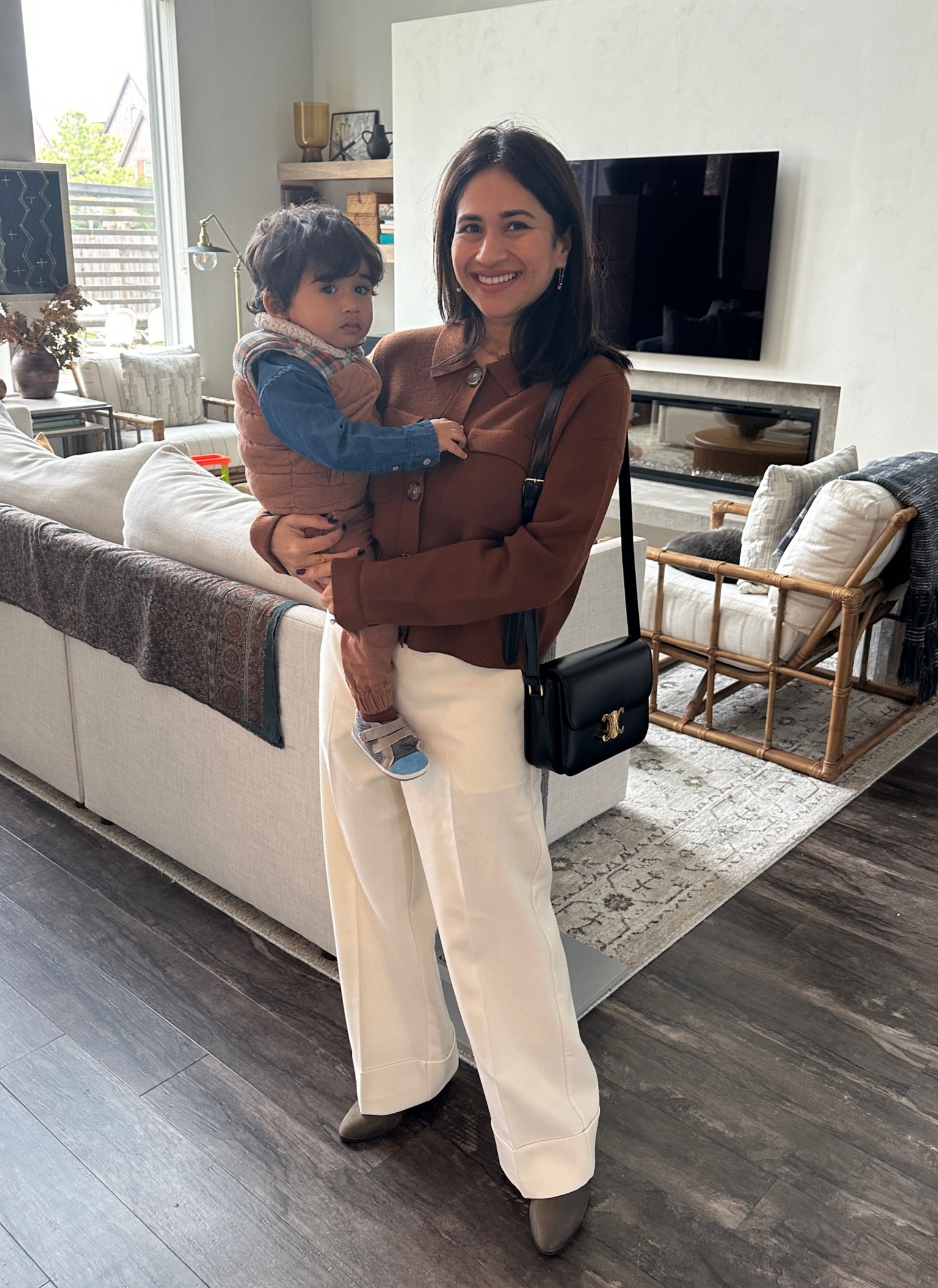 Thanksgiving outfit inspiration- fall outfit - sezane pants and cardigan petite friendly 

#LTKSeasonal #LTKstyletip #LTKHoliday