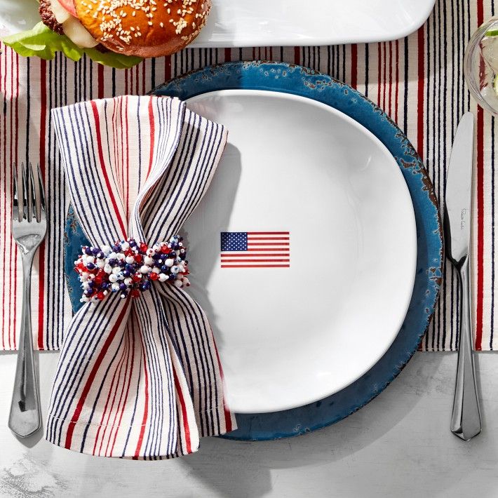 American Flag Melamine Dinner Plates | Williams-Sonoma