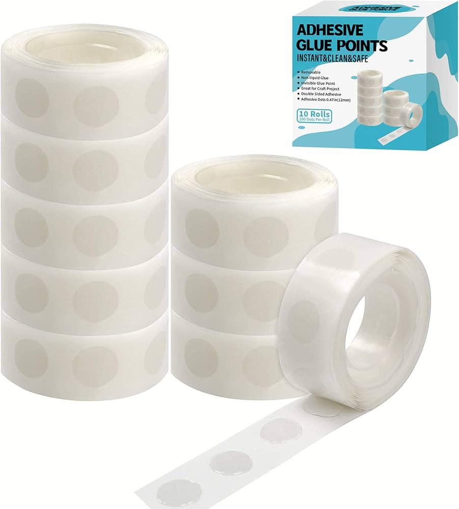 1000pcs Glue Point Clear Balloon Glue Removable Adhesive Dots Double Sided Dots of Glue Tape for ... | Amazon (US)