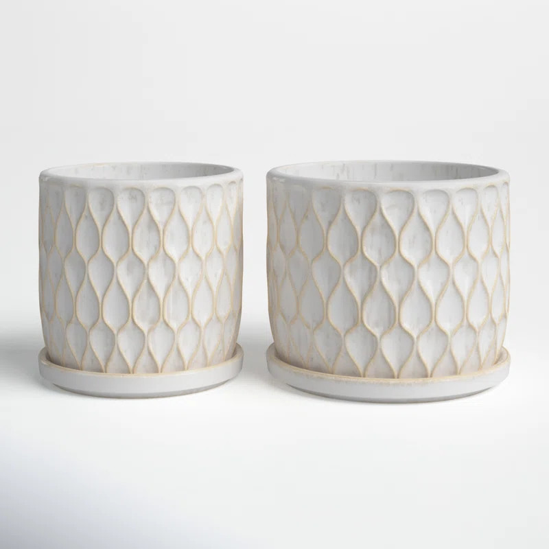 2-Piece Ceramic Pot Planter Set | Wayfair North America