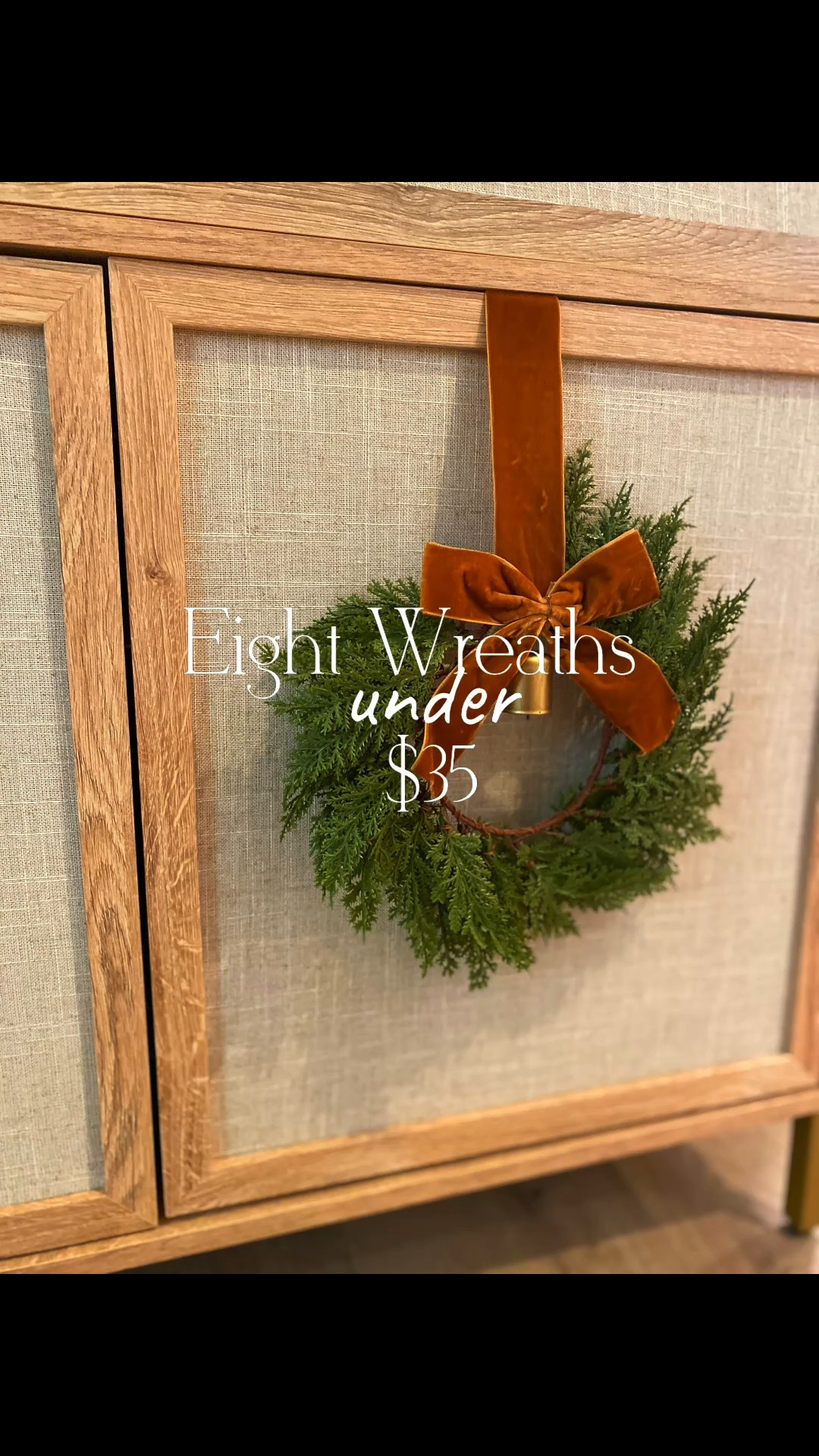 These wreaths are so cute! You can use them for your cabinet doors, back of your chairs, and really all around your house. 

Shop ⬇️ 

#LTKChristmas #LTKChristmasDecor #LTKHolidayDecor #LTKBlackFriday

#LTKHoliday #LTKSeasonal #LTKCyberWeek