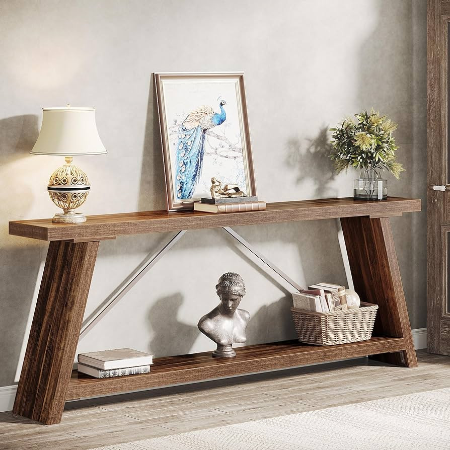 Tribesigns 70.9 Inches Extra Long Sofa Table Behind Couch, Industrial Entry Console Table with St... | Amazon (US)