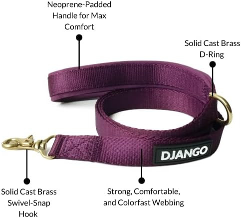 DJANGO Adventure Dog Leash – Strong, Comfortable, and Stylish Dog Leash with Solid Brass Hardware an | Amazon (US)