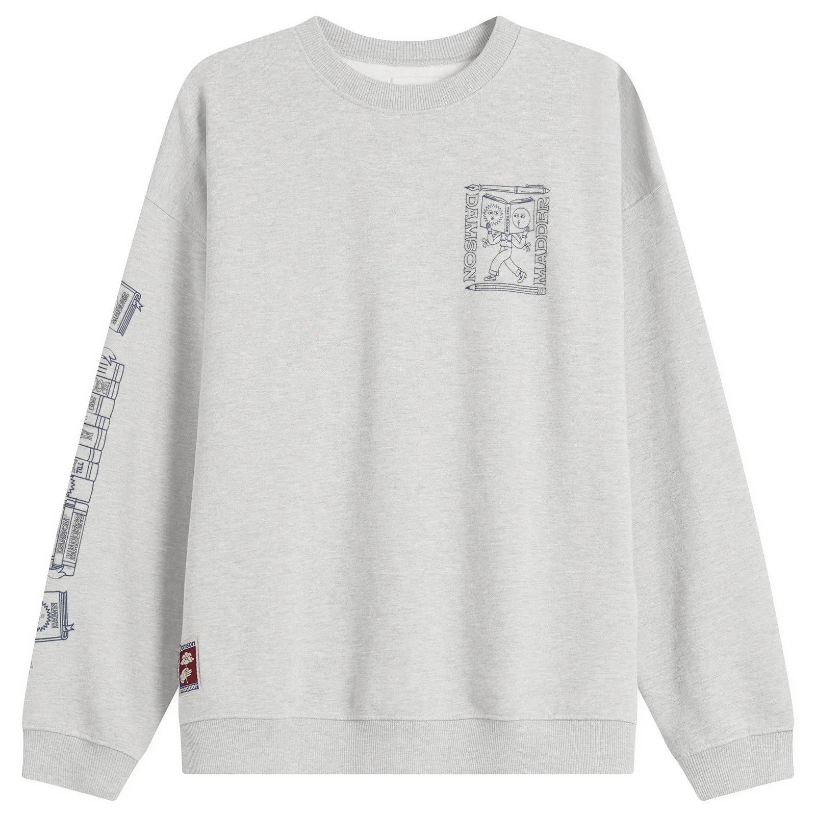 Damson Madder Women's The Reader Sweatshirt in Grey, Size UK 6 | END. Clothing