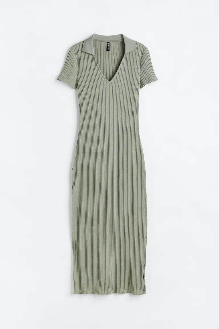 Geripptes Bodycon-Kleid | H&M (DE, AT, CH, NL, FI)