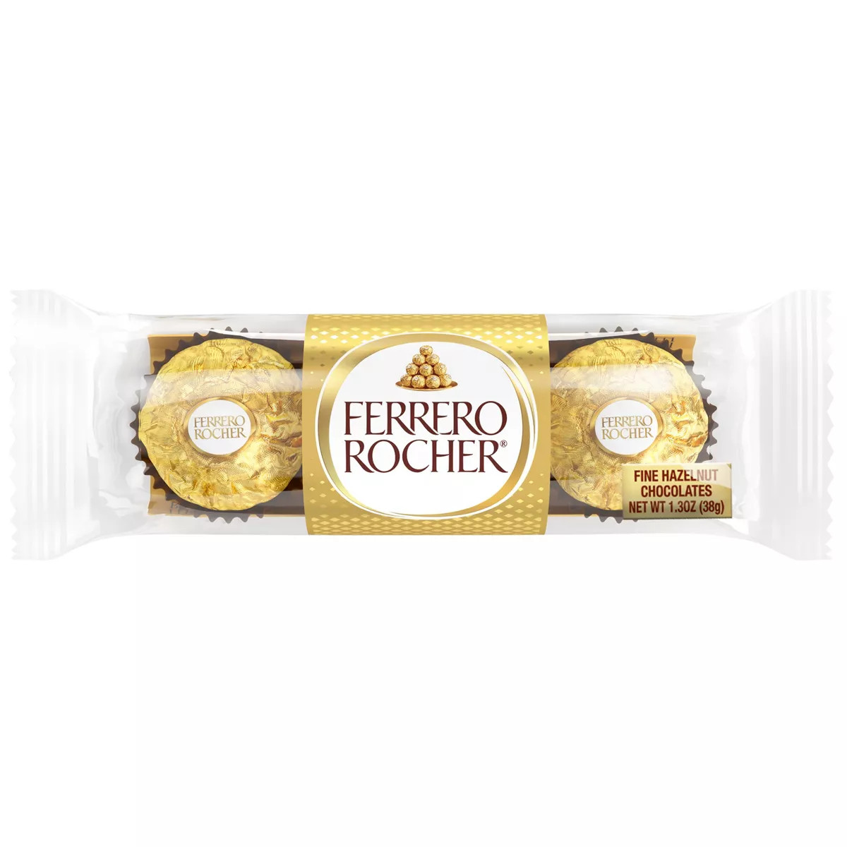 Ferrero Rocher Fine Hazelnut Chocolates Candy - 1.3oz/3ct | Target
