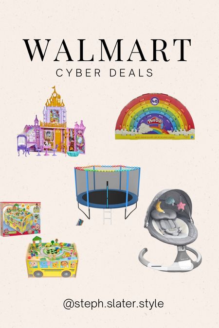Walmart cyber deals. Deal days. Baby stuff. Kids gifts. Princess dollhouse. Playdoh. Trampoline

#LTKsalealert #LTKGiftGuide #LTKCyberweek