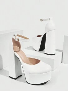 CUCCOO SZL Waterproof Platform High-Heeled ShoesSexy Party Baddie Trendy Chic Gorgeous Style Hall... | SHEIN