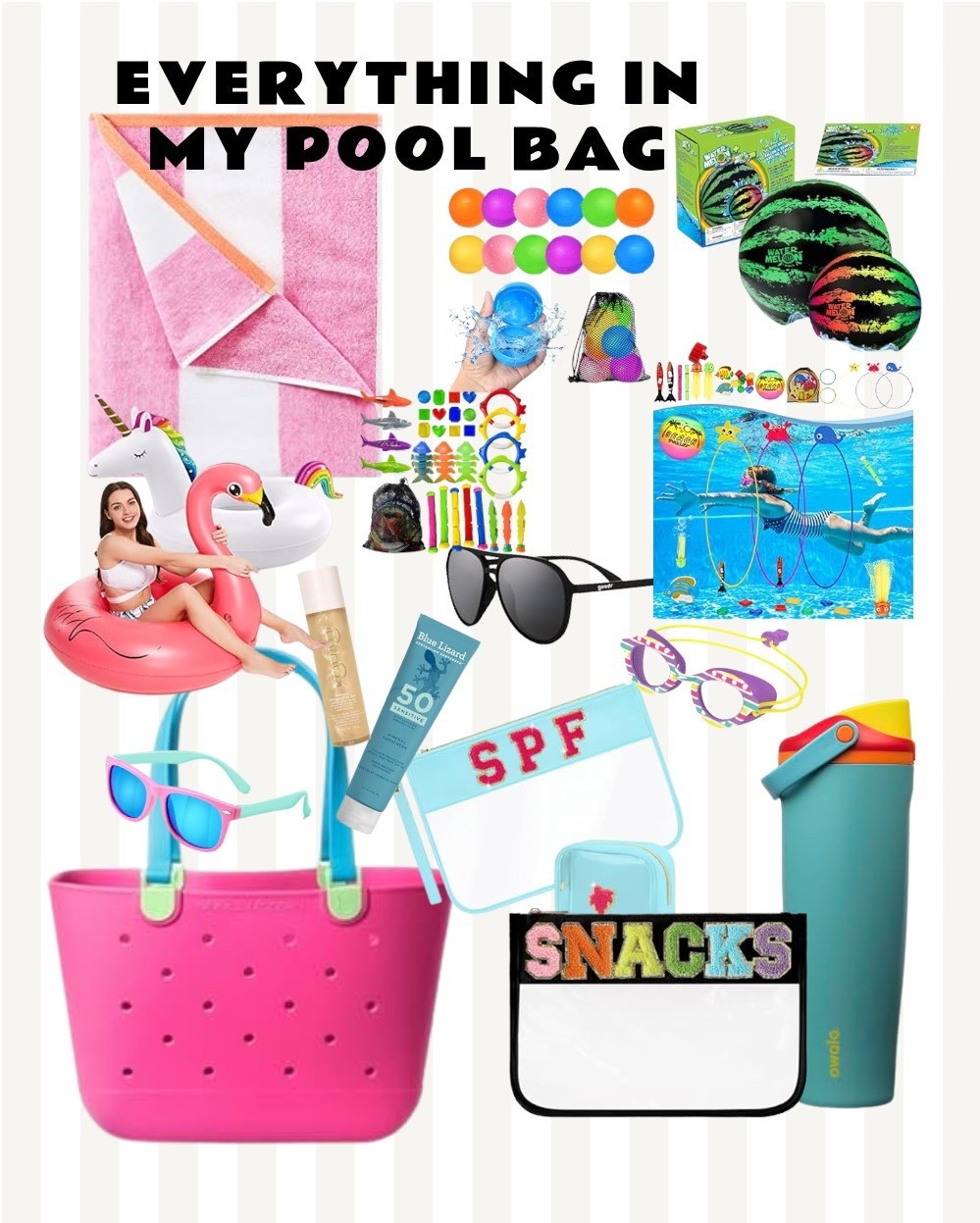 All of our everyday must haves for summer pool days! 

#LTKSwim #LTKmomlife #LTKKids