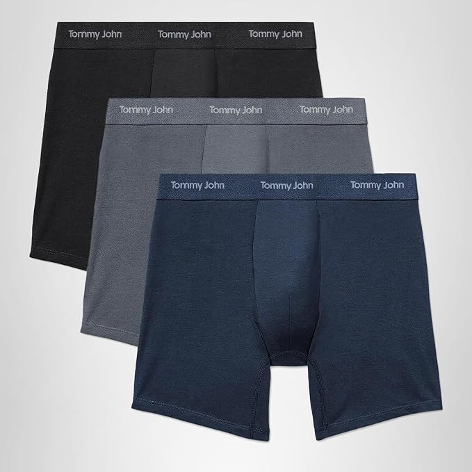 Tommy John Men's Luxe Modal 6" Boxer Brief Underwear 3-Pack | Amazon (US)