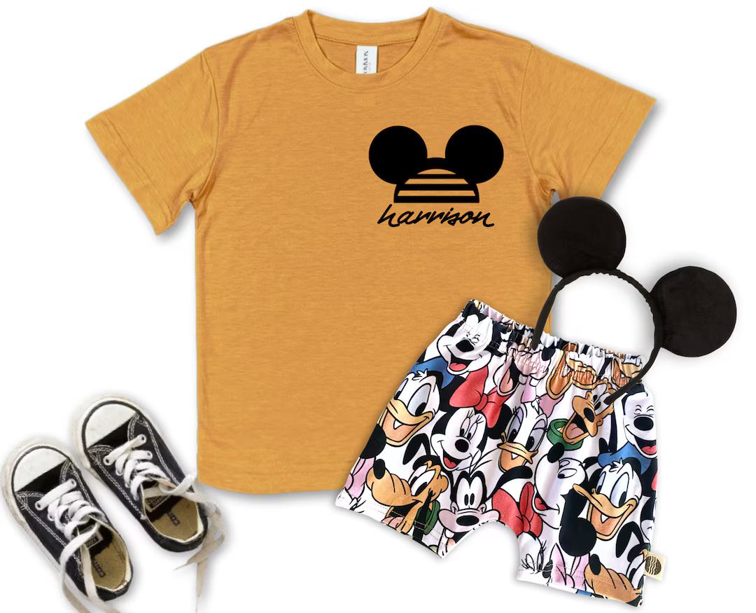 Custom Mickey Name Tee , Disney Set, Disney Vacation Tee Kids, Baby Disney Outfit,kids Mickey T-s... | Etsy (US)