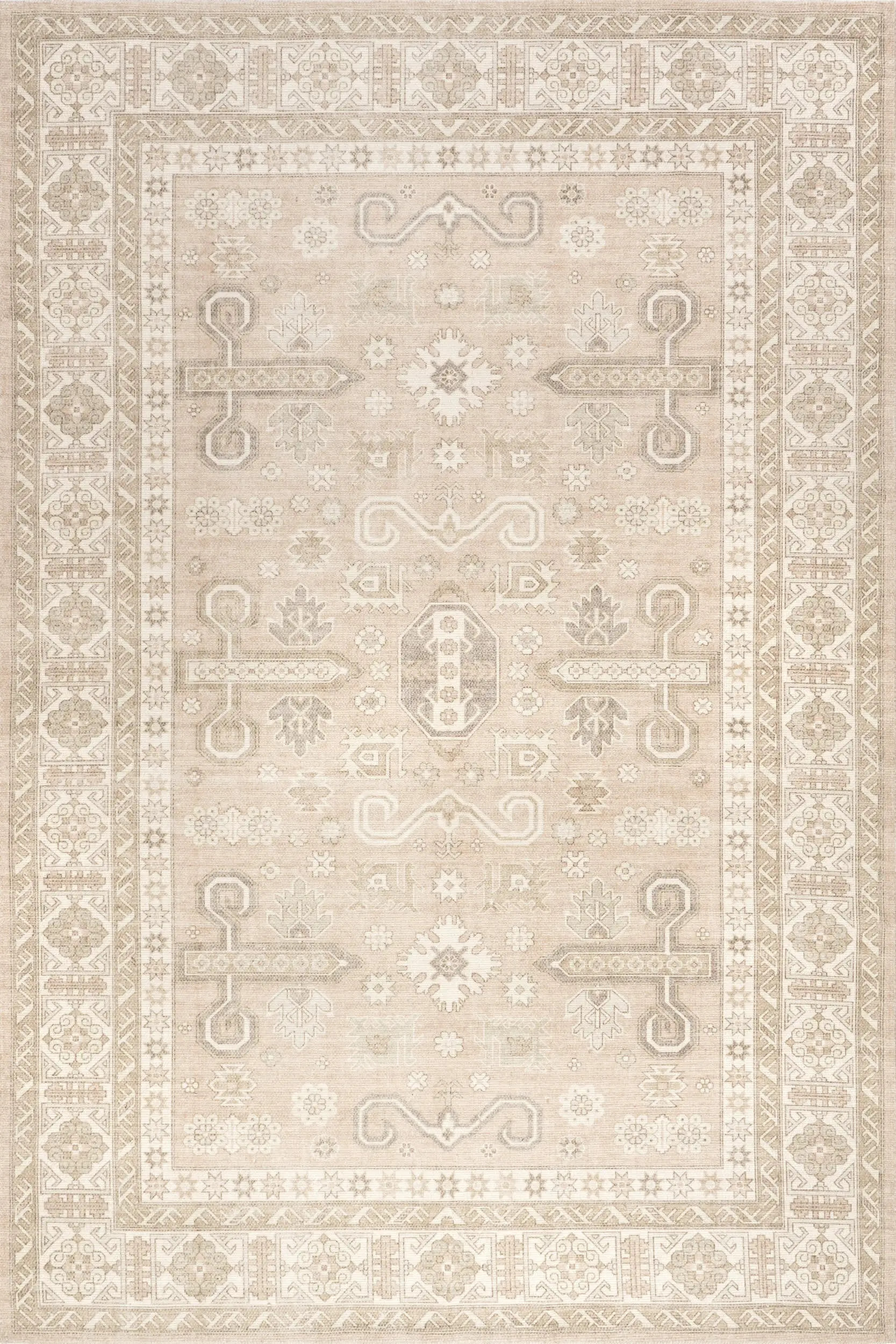 Color: BeigeFae Wool and Cotton Rug | Beige Beige swatchShape: RectangleRectangleRunnerSize: 8' 6... | Rugs USA