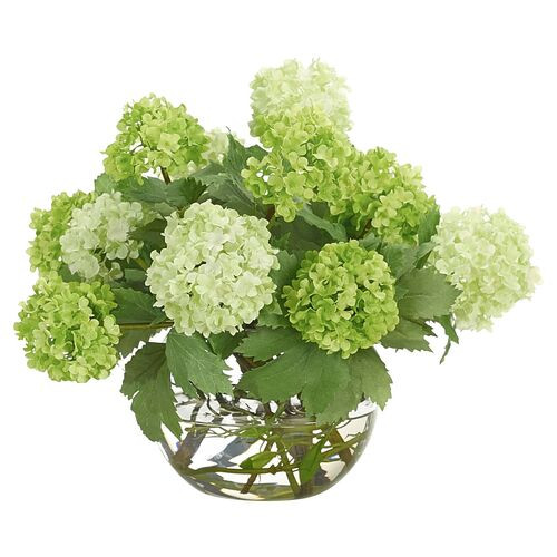 12" Snowball in Bubble Vase, Faux | One Kings Lane