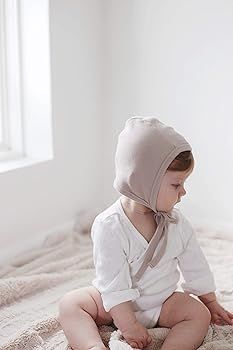 Marlowe & Co Organic Cotton Baby Bonnet Hat for Baby Boy and Girl | Amazon (US)