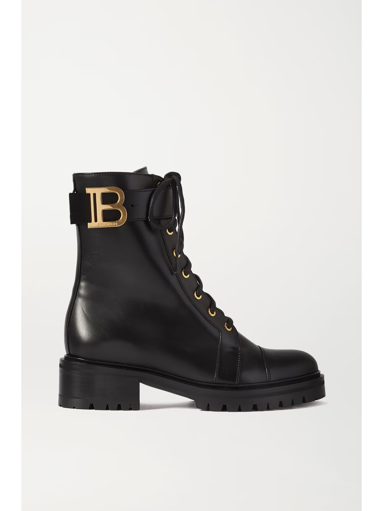 Balmain - Ranger Lace-up Leather Boots - Black | NET-A-PORTER (US)