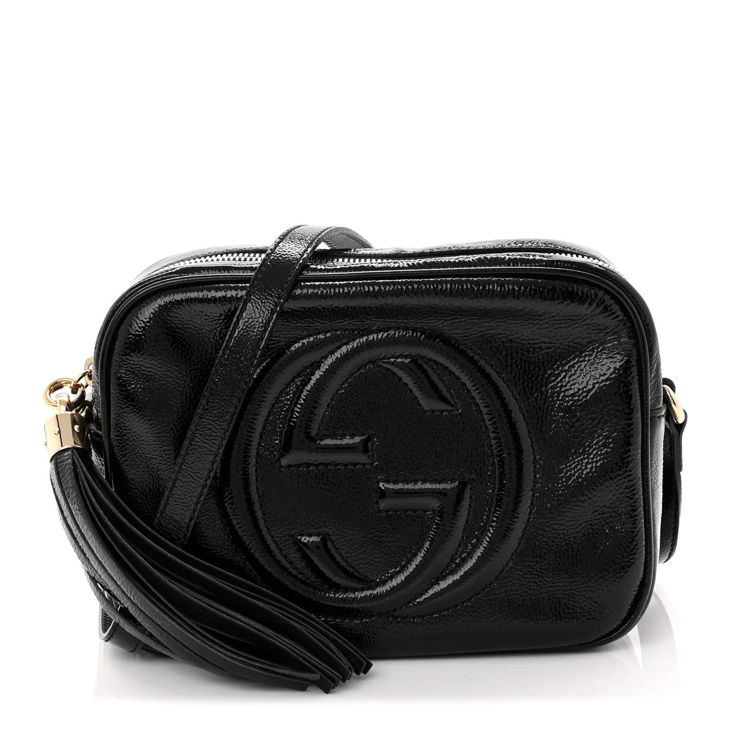 Soft Patent Small Soho Disco Bag Black | FASHIONPHILE (US)