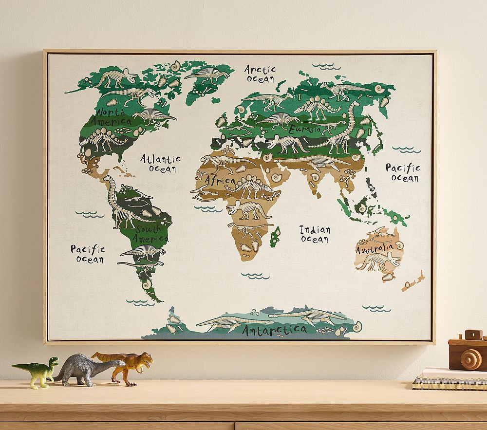 Fossil Map Art (30" x 40") | Pottery Barn Kids