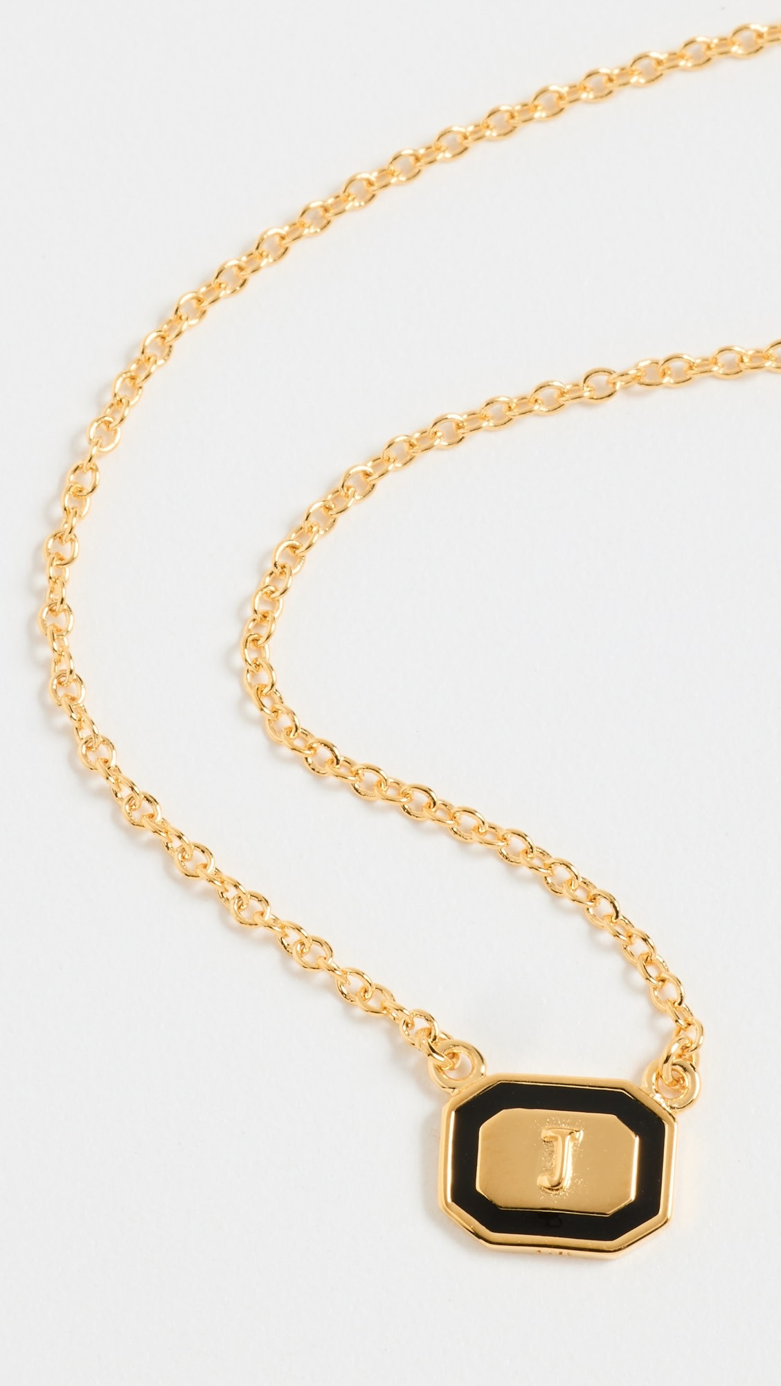Initial Gold Block Pendant Necklace | Shopbop