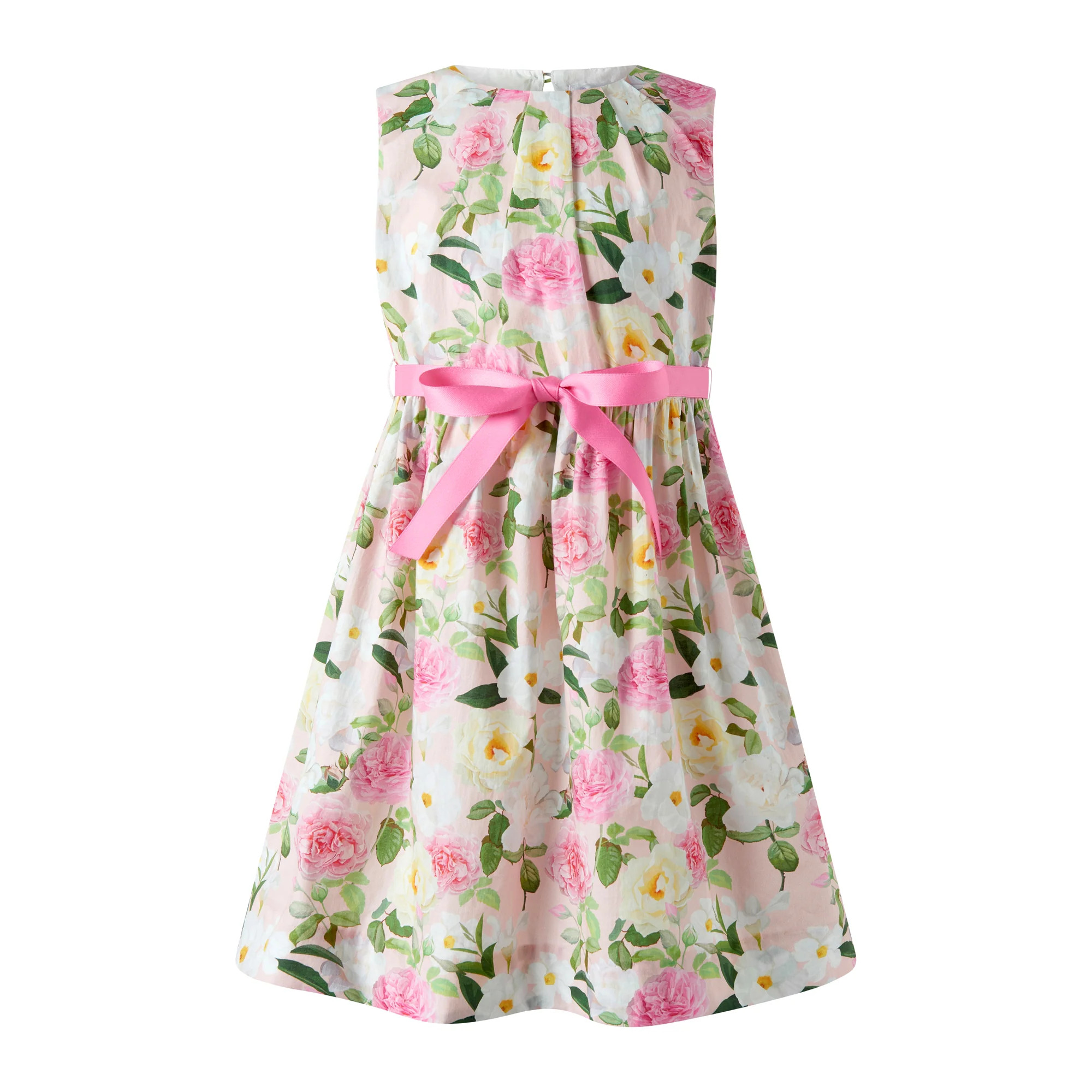 Pink Rose Sash Dress | Rachel Riley