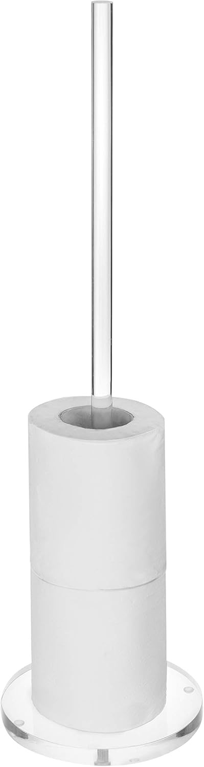 MyGift Premium Clear Acrylic 20-Inch Floor Standing Toilet Paper Storage Holder Roll Reserve, Mod... | Amazon (US)