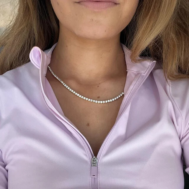 Bennett 18K Gold Tennis Necklace - 18K Gold Plated Sterling Silver | BaubleBar (US)