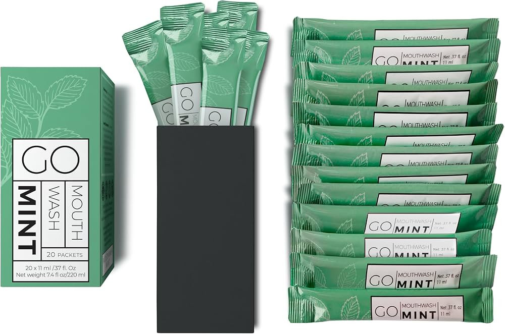 GO Travel Size Mouthwash Packets – Individual sachets for Fresh Breath - TSA Compliant - Smart ... | Amazon (US)