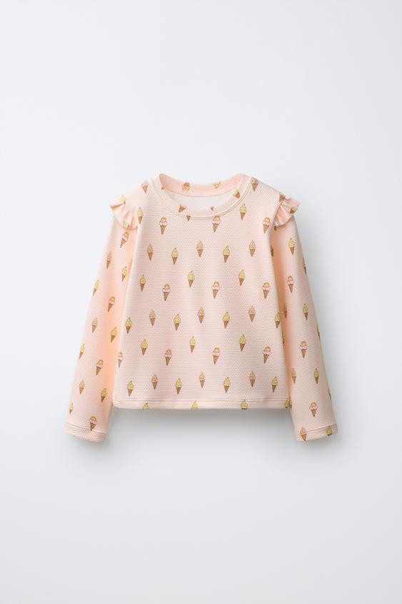 1-6 YEARS/ ICE CREAM PRINT RASH GUARD | Zara US