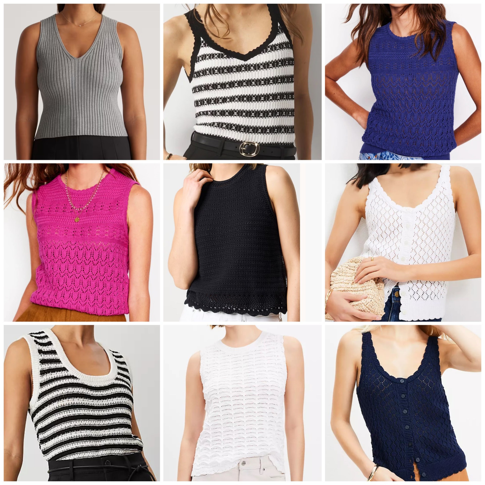 Crochet/open knit tanks for Winters!