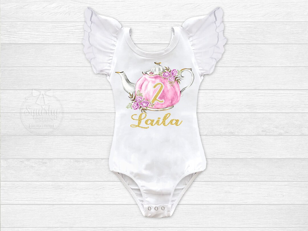 Tea Party Birthday Shirt Tea for Two Girls 2nd Birthday Outfit Second Birthday ANY AGE 1st Birthd... | Etsy (US)