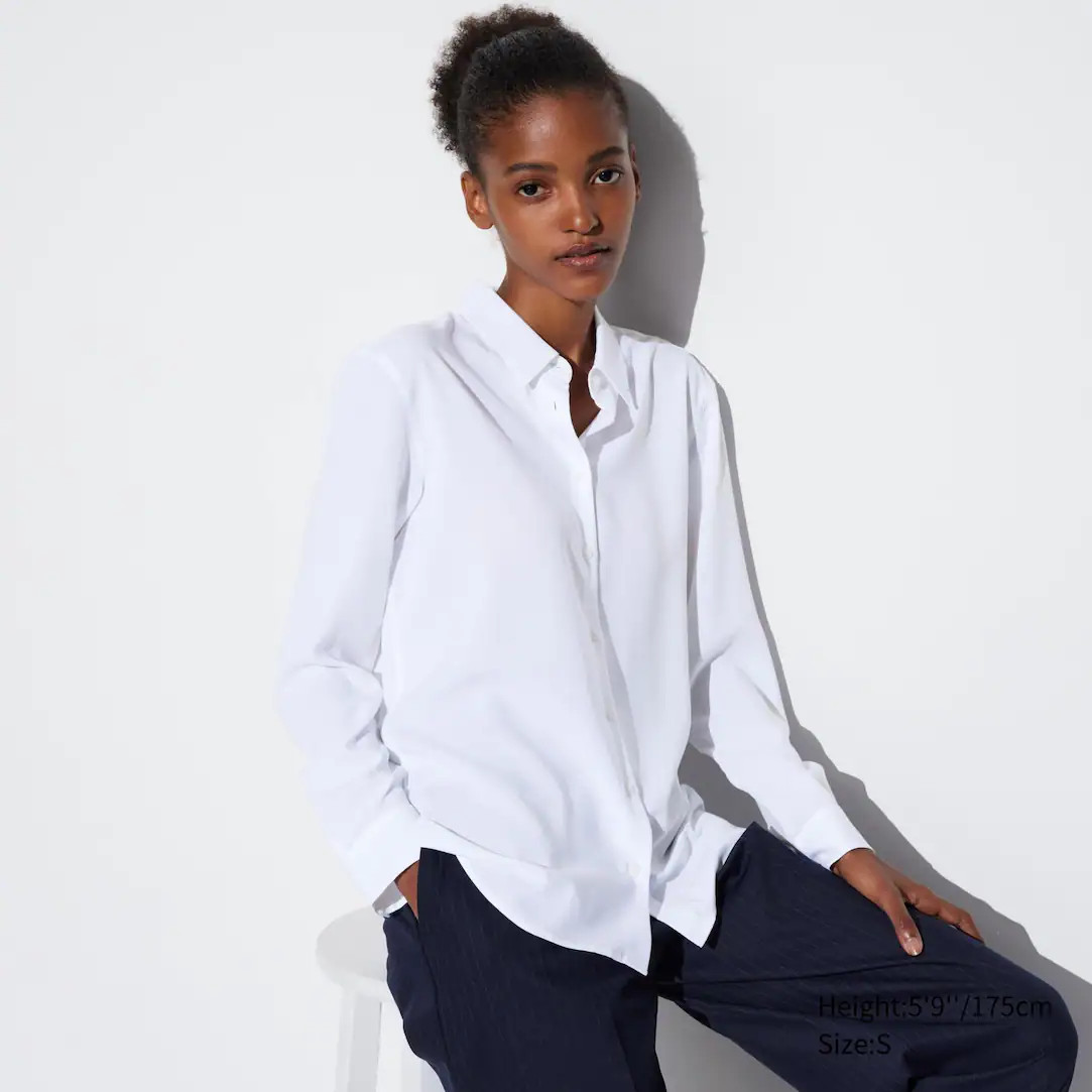BLOUSE EN VISCOSE MANCHES LONGUES | Uniqlo FR