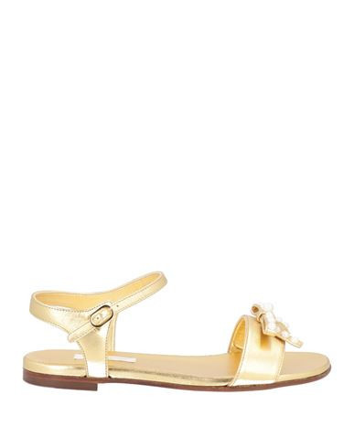 Dolce & gabbana Kid Girl Sandals Gold Size 5Y Lambskin | YOOX (US)