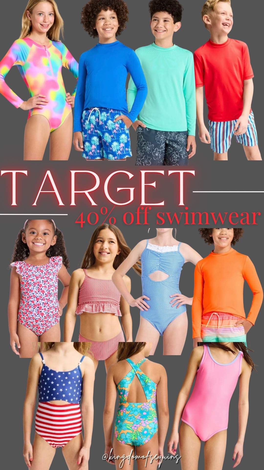 Target swim is 40% off. Today only!

#LTKSaleAlert #LTKKids #LTKSwim