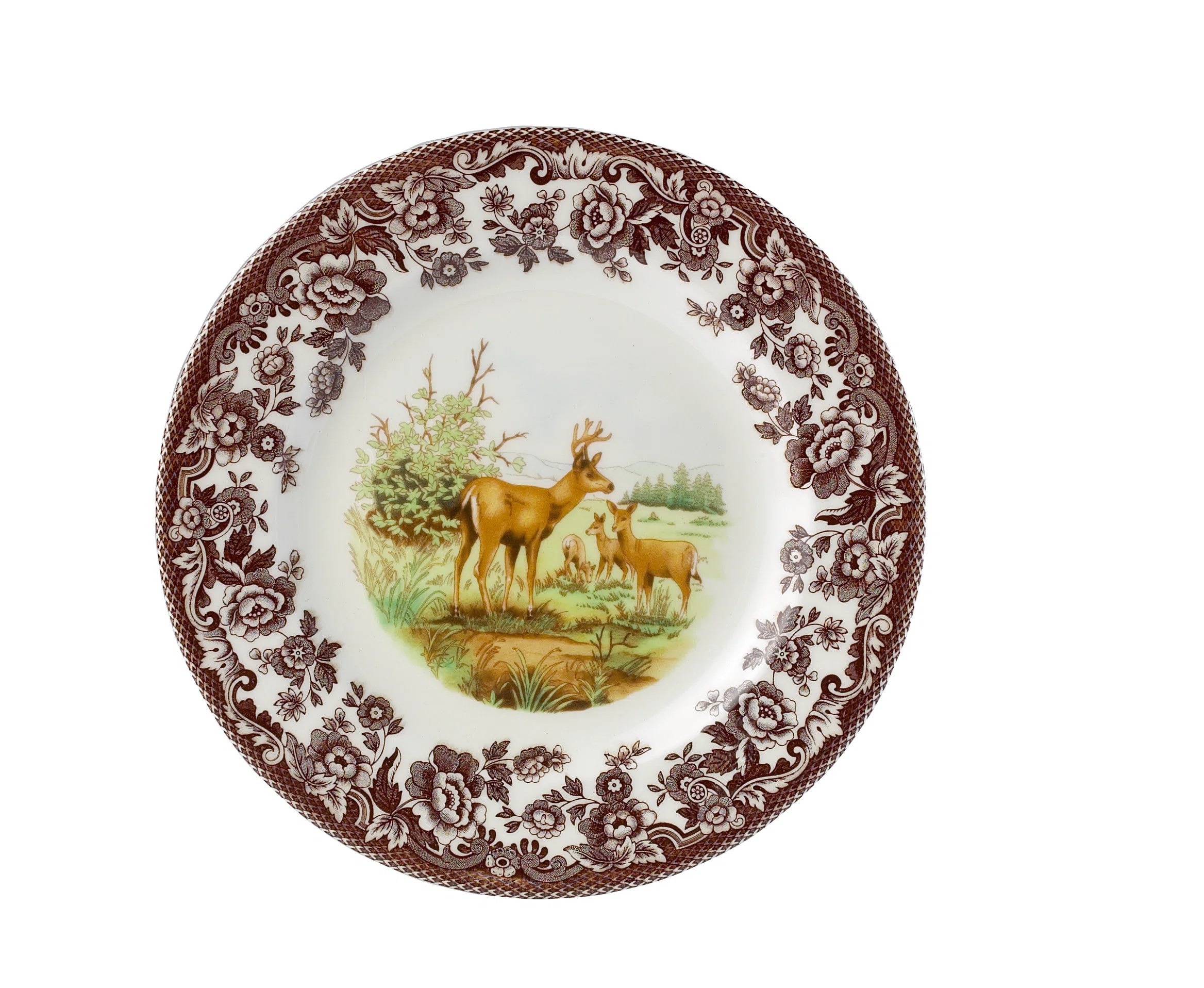 Spode Woodland Am.Wildlife Salad Plate 8" Mule Deer | Wayfair North America