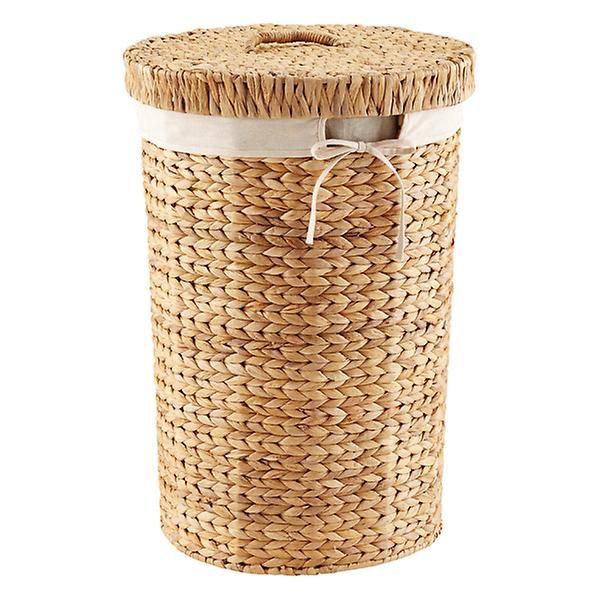 Round Water Hyacinth Hamper Natural | The Container Store