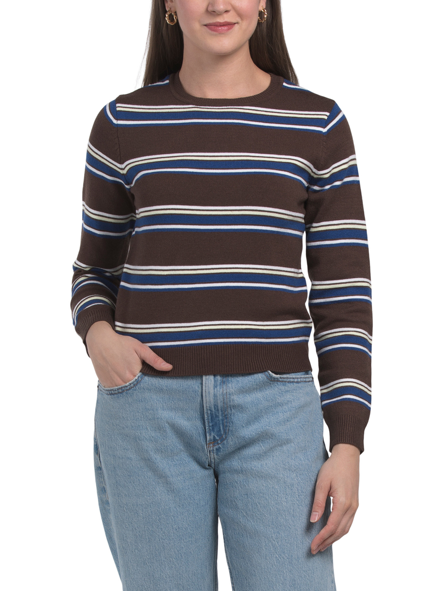 Striped Long Sleeve Sweater | TJ Maxx