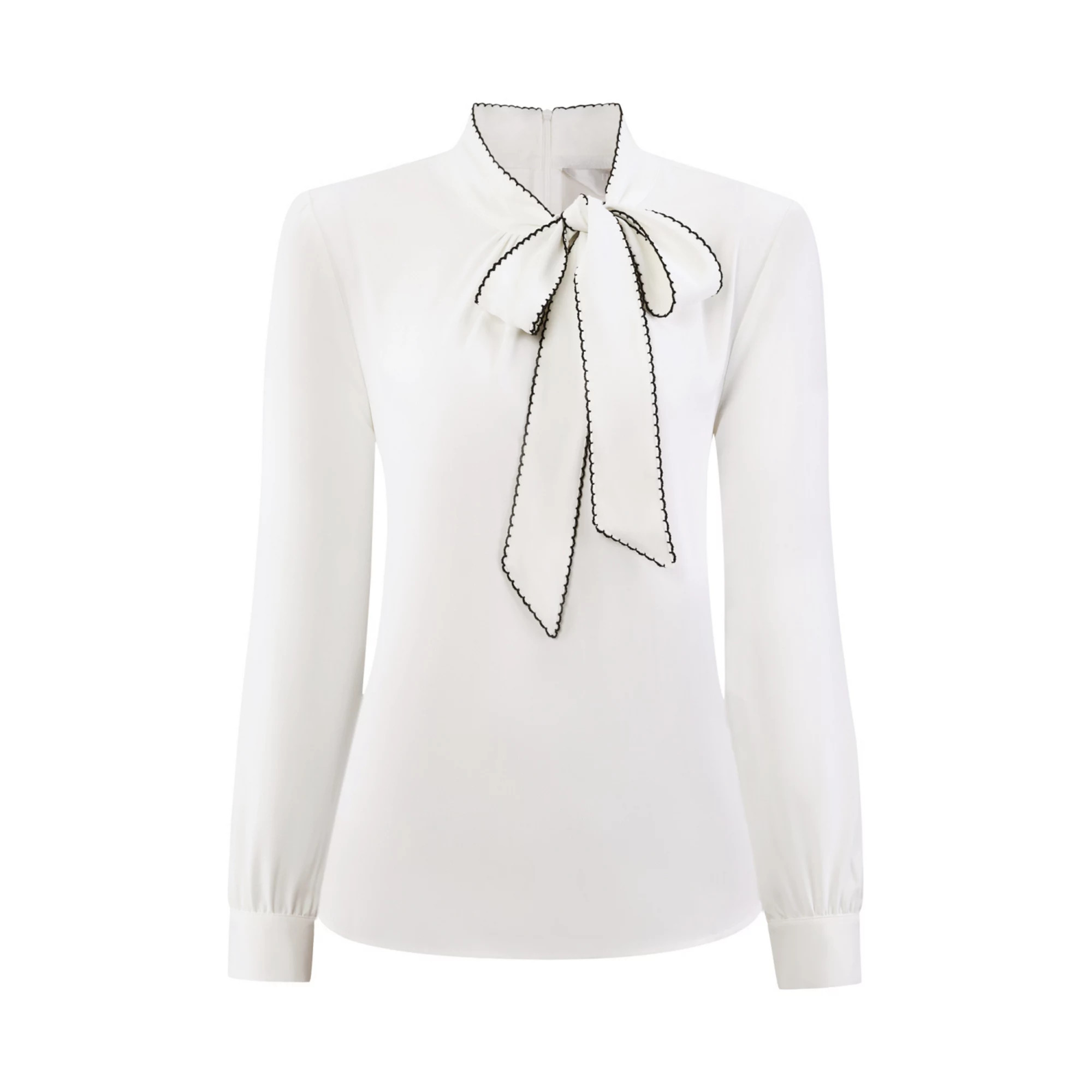 Women's Work Shirt Long Sleeve Formal Bow Tie Neck Blouse | Kohl's