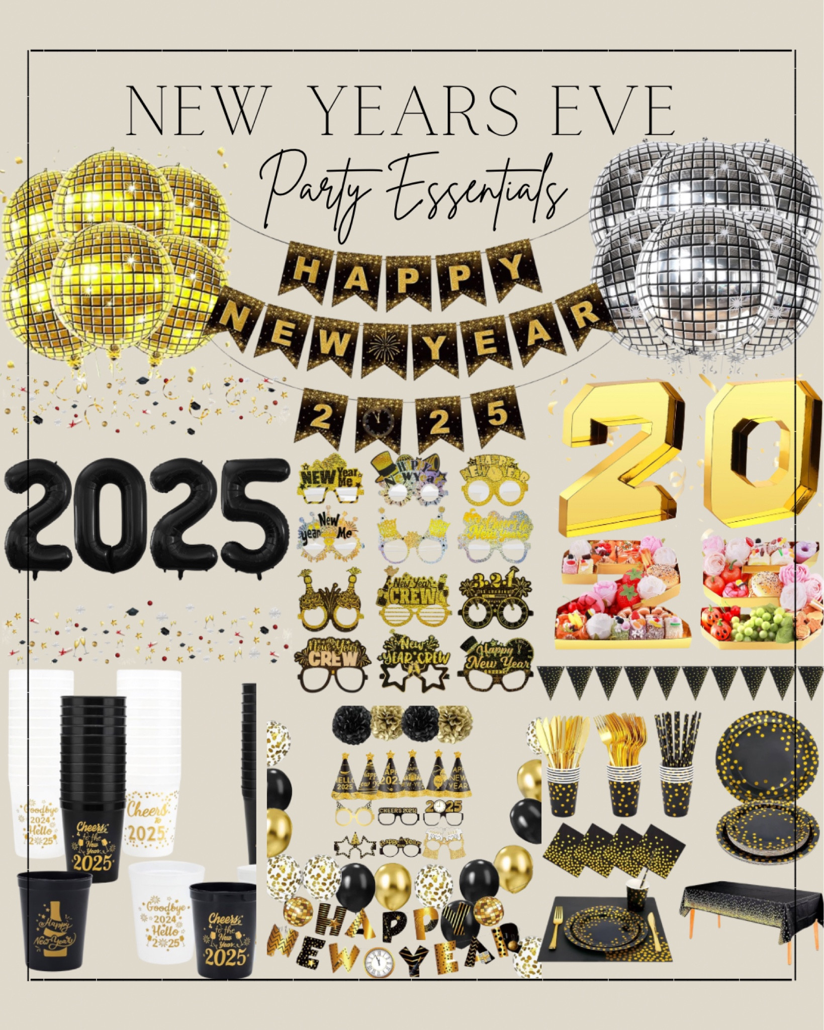 Amazon New Year’s Eve Essentials. New Year’s Eve Essentials. New Year’s Eve Party Sets. New Year’s Cups. New Year’s Plates. New Year’s Eve Balloons. 

New Years Eve 2024/2025 🎉

#LTKSaleAlert #LTKSeasonal #LTKParties