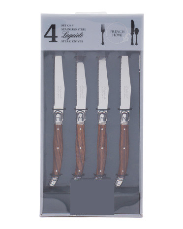 4pk Stainless Steel Laguiloe Wood Grain Steak Knifes | Kitchen & Dining Room | Marshalls | Marshalls