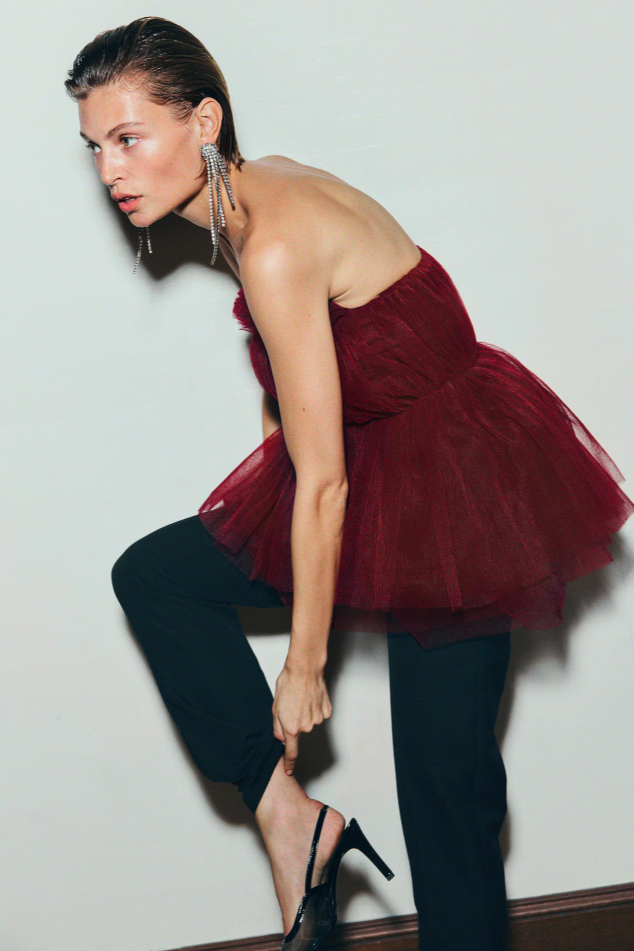 Pleated Tulle Bandeau Top | H&M (US + CA)