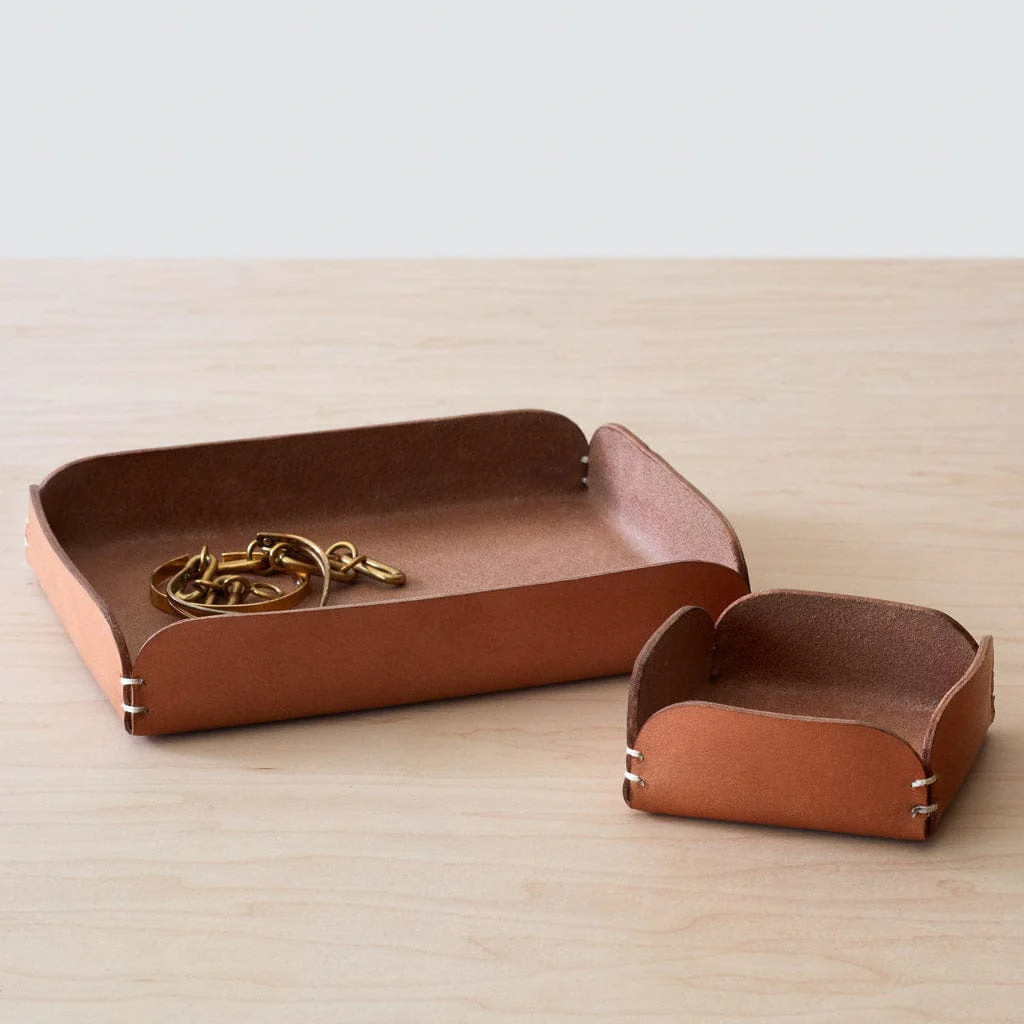 Azad Leather Tray - Natural / Large | The Citizenry